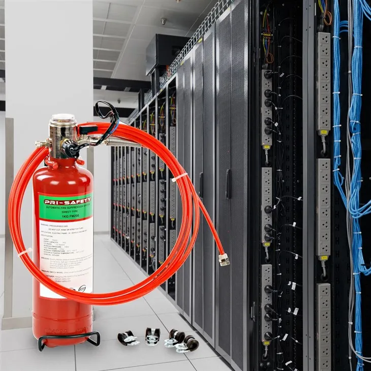 Système de protection incendie de panneau électrique 2kg 6kg 9kg 1230 FM200 Hfc-227ea Systèmes d'incendie d'armoire électrique