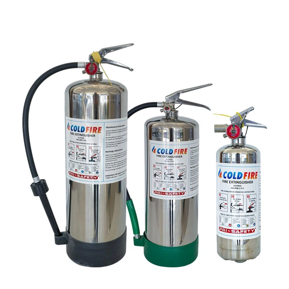 Extincteurs de feu en acier inoxydable à feu froid spray à feu froid